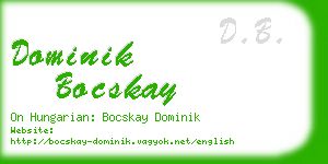 dominik bocskay business card